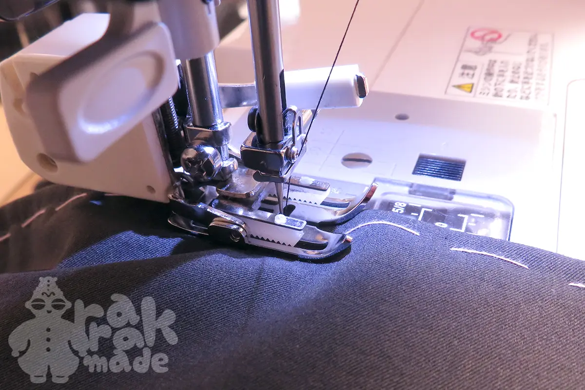 送りジョーズでステッチ